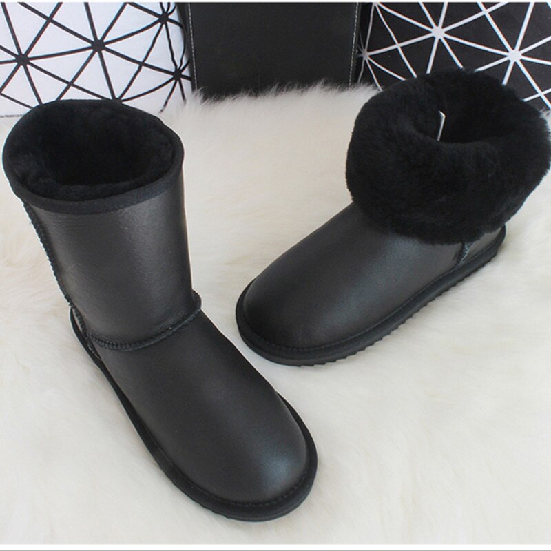 Luxury Australian Sheepskin Snow Boots  Warm / Anti-slip