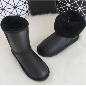 Luxury Australian Sheepskin Snow Boots  Warm / Anti-slip
