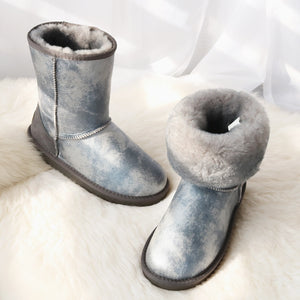 Luxury Australian Sheepskin Snow Boots  Warm / Anti-slip