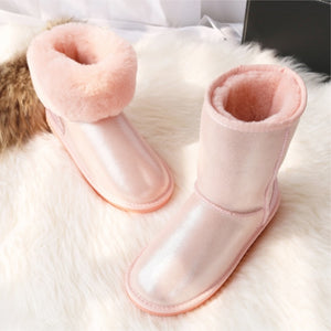 Luxury Australian Sheepskin Snow Boots  Warm / Anti-slip