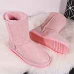 Luxury Australian Sheepskin Snow Boots  Warm / Anti-slip