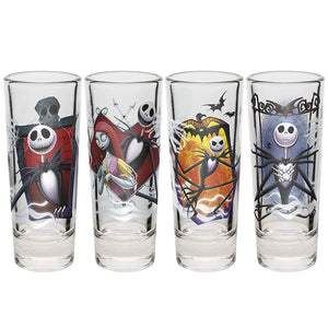 Nightmare Before Christmas Jack and Sally 2 Ounce Shot Glasses (Set of 4)