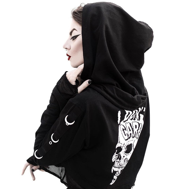 Sweatshirts Cropped Hoodies Skull