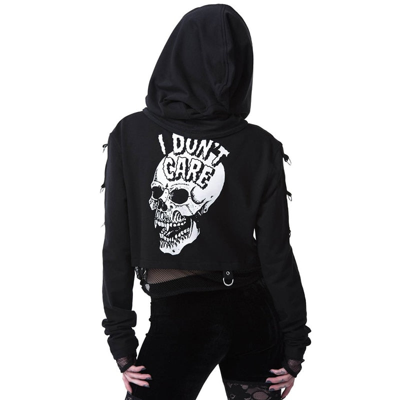 Sweatshirts Cropped Hoodies Skull