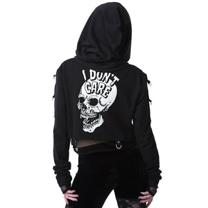 Sweatshirts Cropped Hoodies Skull