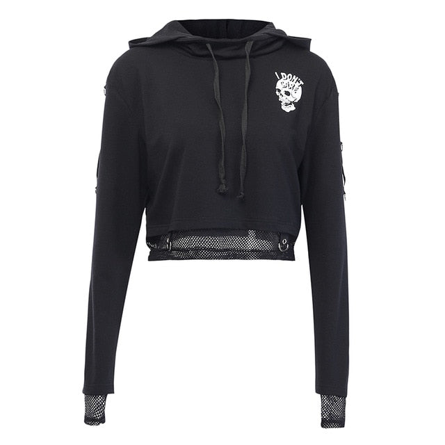 Sweatshirts Cropped Hoodies Skull