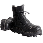 Leather Skull Gothic Punk Combat Motorcycle Boots