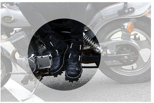 Leather Skull Gothic Punk Combat Motorcycle Boots