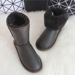 Luxury Australian Sheepskin Snow Boots  Warm / Anti-slip