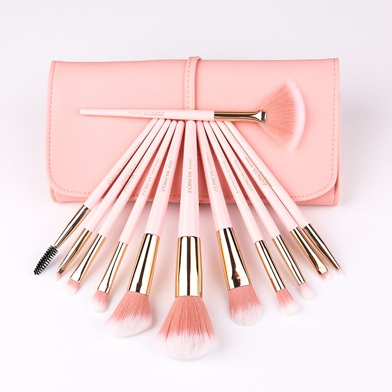 12pcs Professional Makeup Super Soft  Brushes