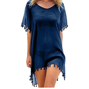 New Chiffon Tassels Beach Cover Up
