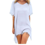 New Chiffon Tassels Beach Cover Up