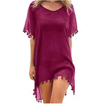 New Chiffon Tassels Beach Cover Up