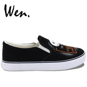 Hand Painted Shoes Design Custom Nightmare Before Christmas Black Canvas Sneakers for Men Women's Christmas Gifts
