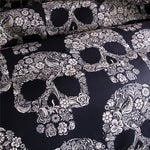 Skull Floral Queen Bedding Set Luxury 3D Printed