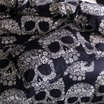 Skull Floral Queen Bedding Set Luxury 3D Printed